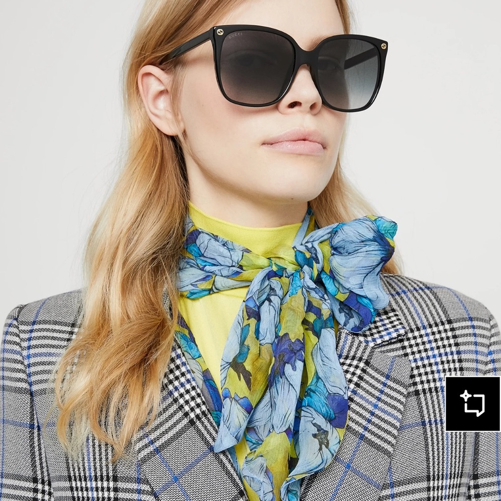Gucci Black Gradient Sunglasses
